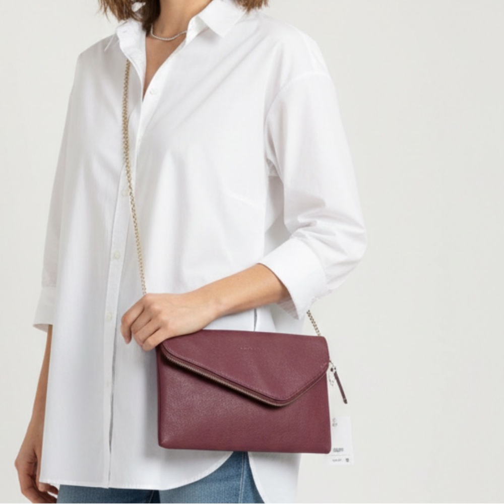 URBAN EXPRESSIONS Women’s Envlope Clutch / Crossbody Bag Vegan Leather Rose